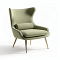 Fauteuil en tissu vert avec coussin lombaire dimensions 70 x 80 x 100cm